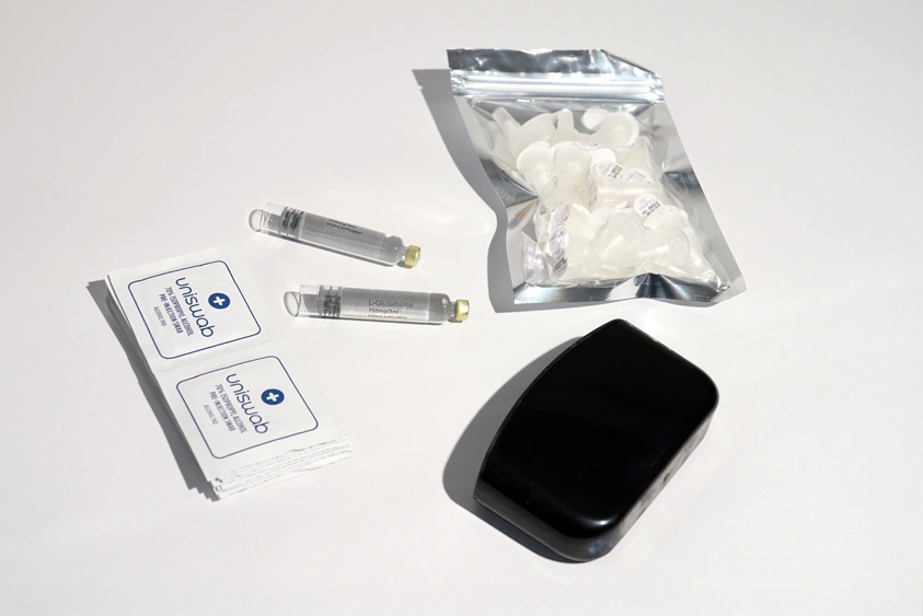 lglutathione refill kits contents layed out flat